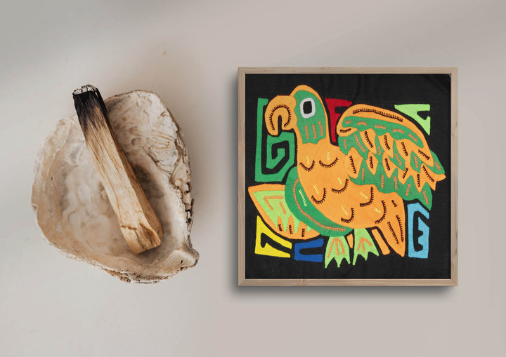 Multicolor Orange And Green Bird Molita