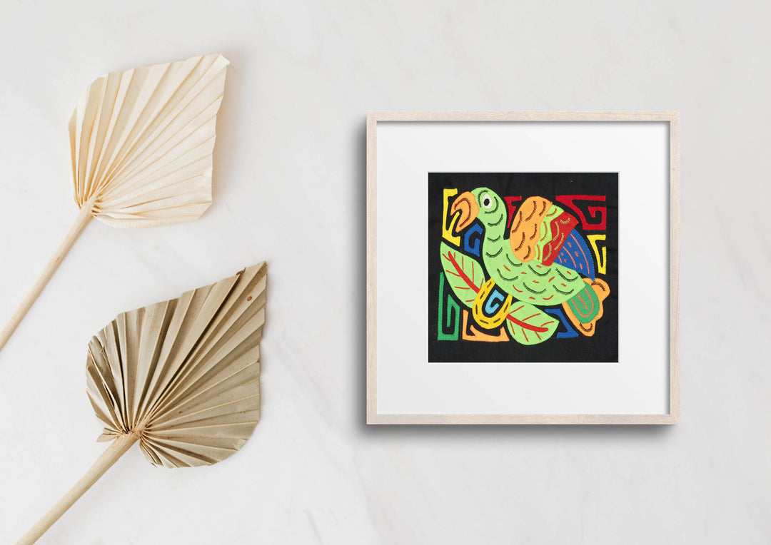 Multicolor Green And Orange Bird Molita