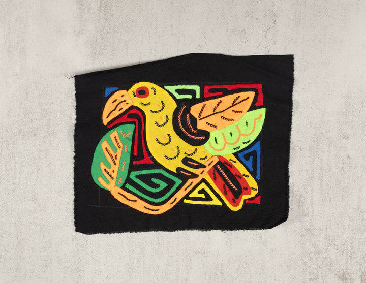 Multicolor Black Orange And Yellow Bird Molita