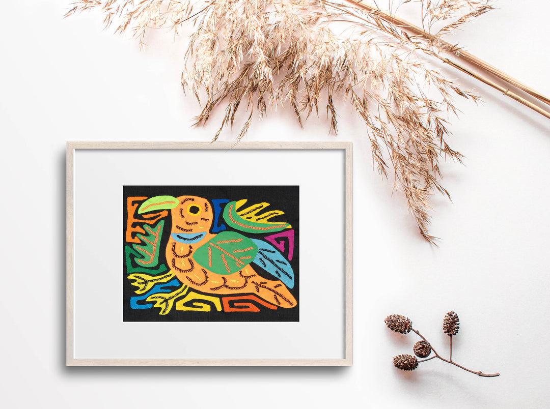 Multicolor Orange And Green Bird Molita