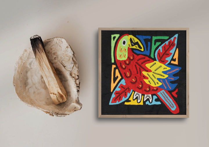 Multicolor Red And Blue Bird Molita