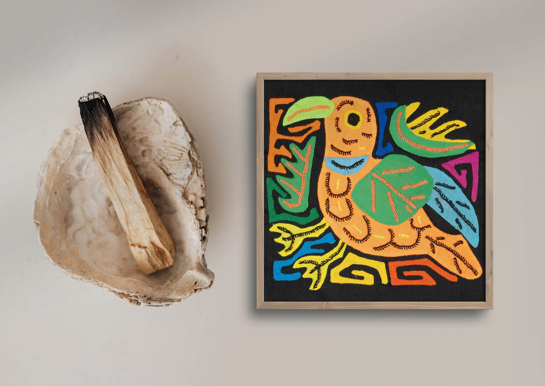 Multicolor Orange And Green Bird Molita