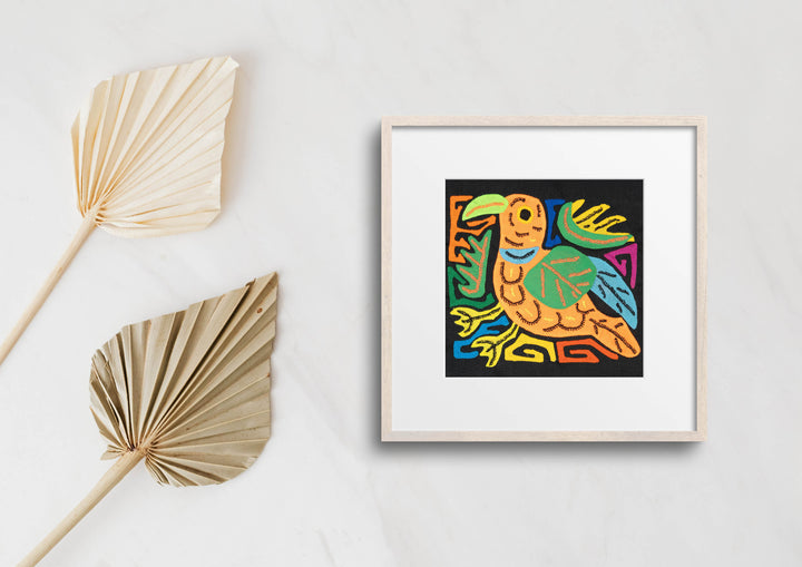 Multicolor Orange And Green Bird Molita