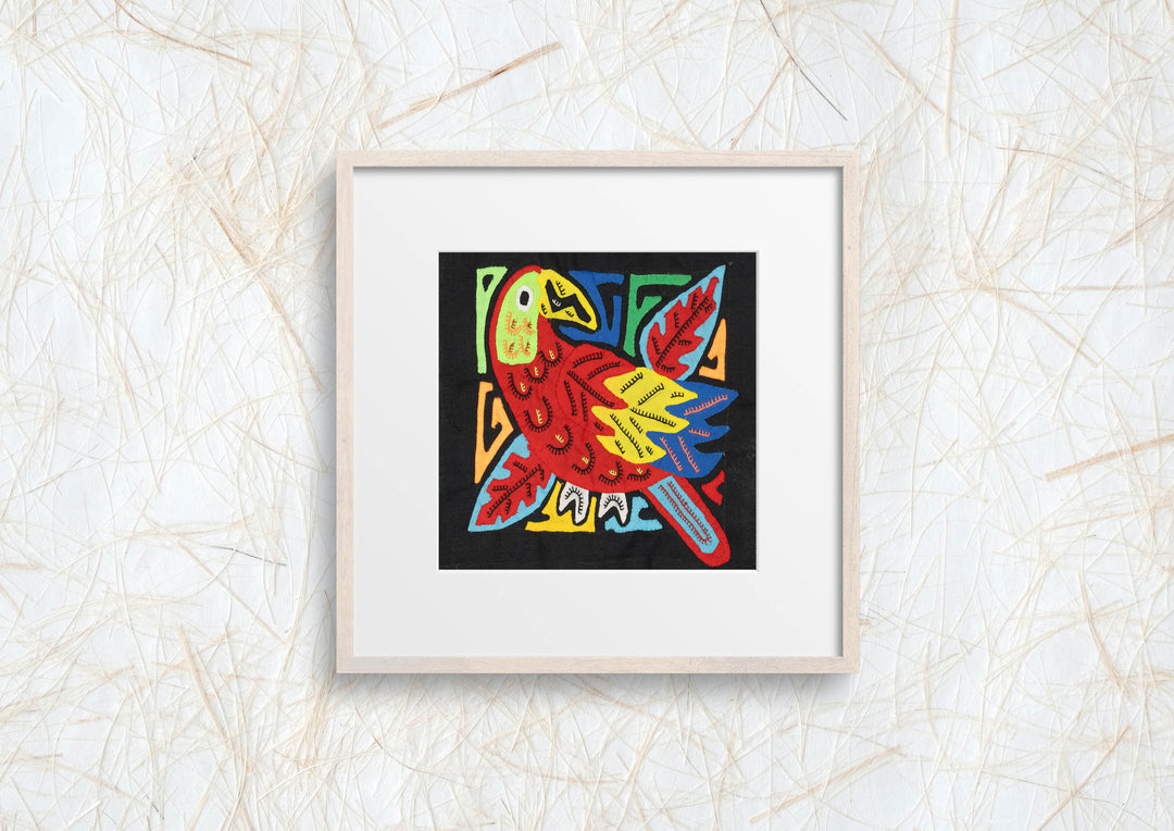 Multicolor Red And Blue Bird Molita