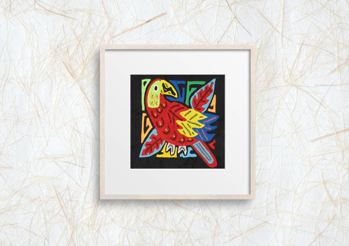 Multicolor Red And Blue Bird Molita