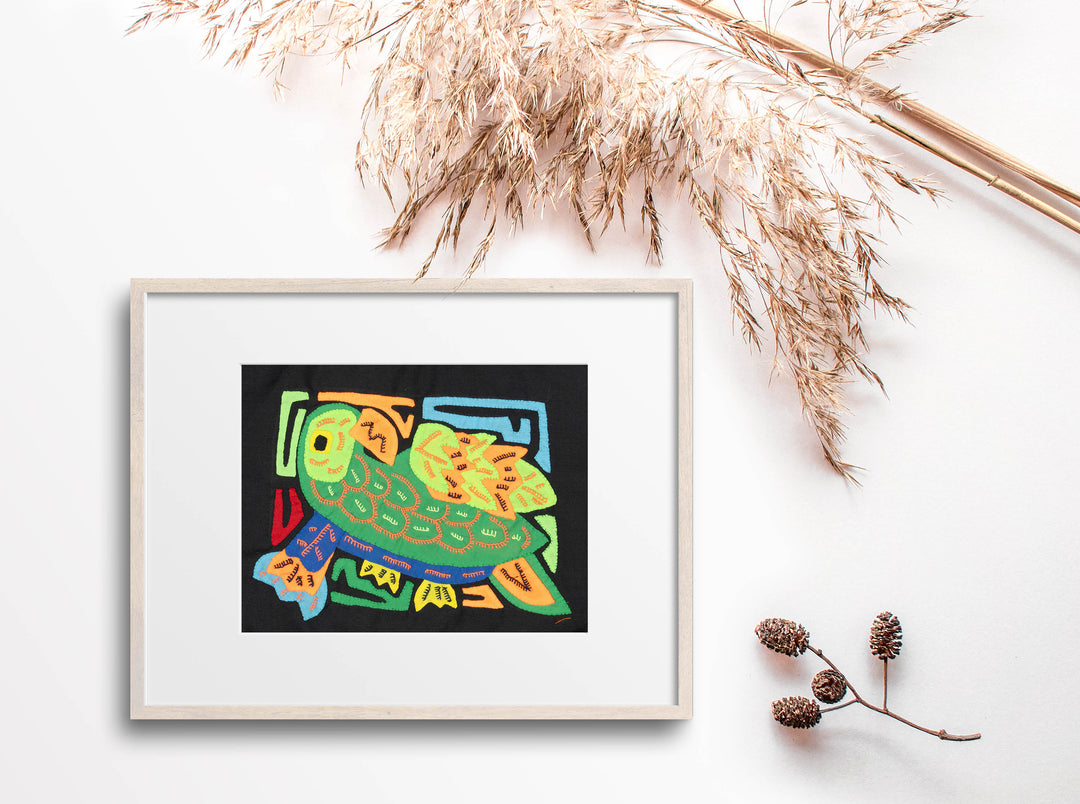 Multicolor Green And Orange Bird Molita