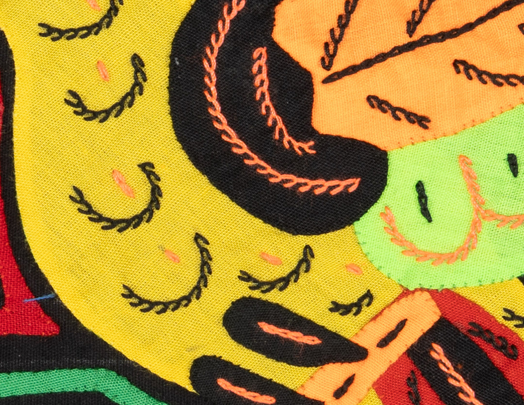 Multicolor Black Orange And Yellow Bird Molita