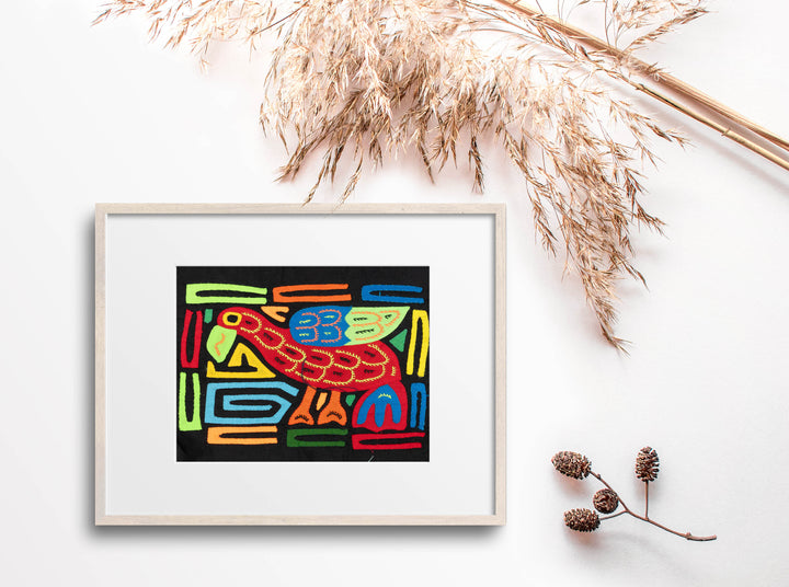 Multicolor Red And Blue Bird Molita