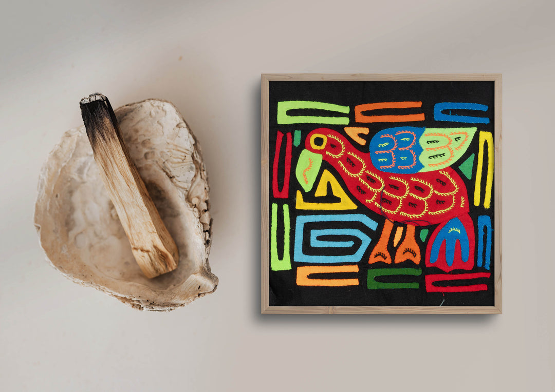 Multicolor Red And Blue Bird Molita