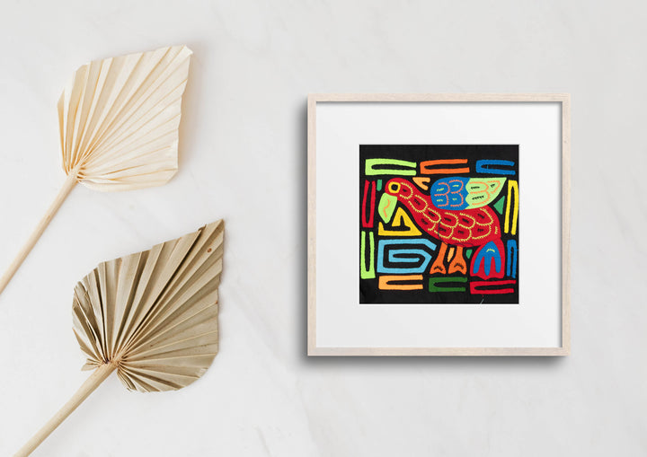 Multicolor Red And Blue Bird Molita