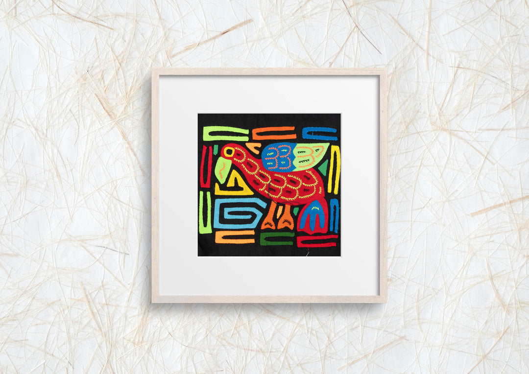 Multicolor Red And Blue Bird Molita