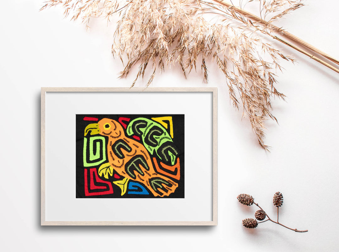 Multicolor Orange And Green Bird Molita