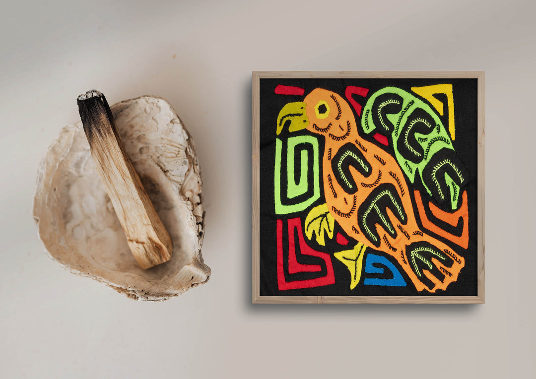 Multicolor Orange And Green Bird Molita