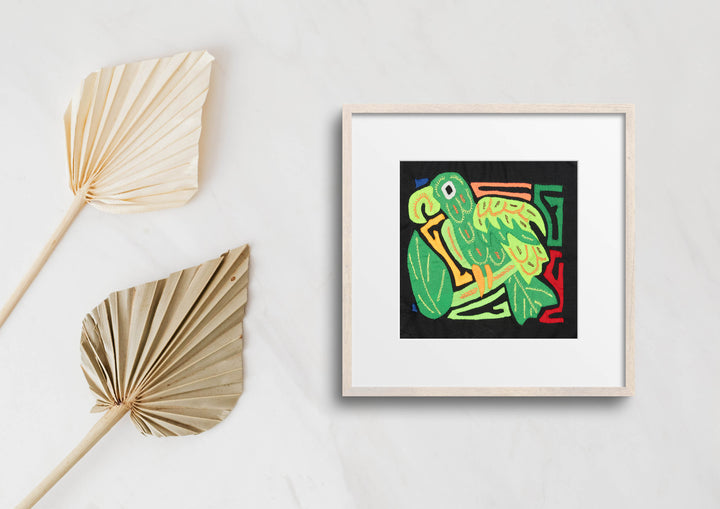 Multicolor Orange And Green Bird Molita