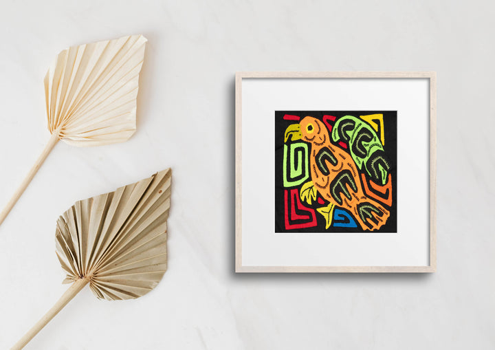 Multicolor Orange And Green Bird Molita