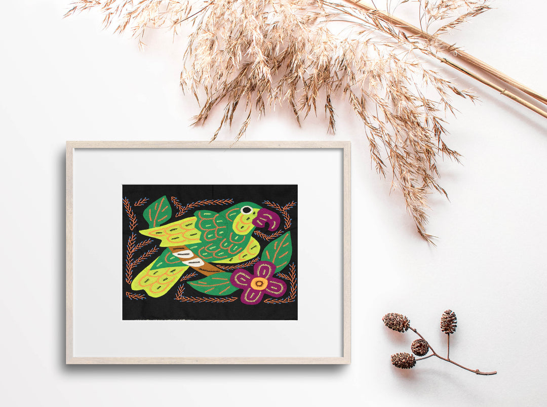 Multi-Color Parrot Bird Green And Orange Molita