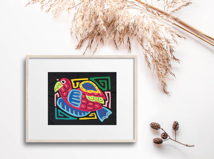 Multicolor Blue And Red Bird Molita