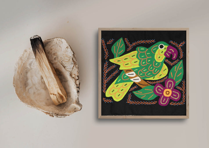 Multi-Color Parrot Bird Green And Orange Molita