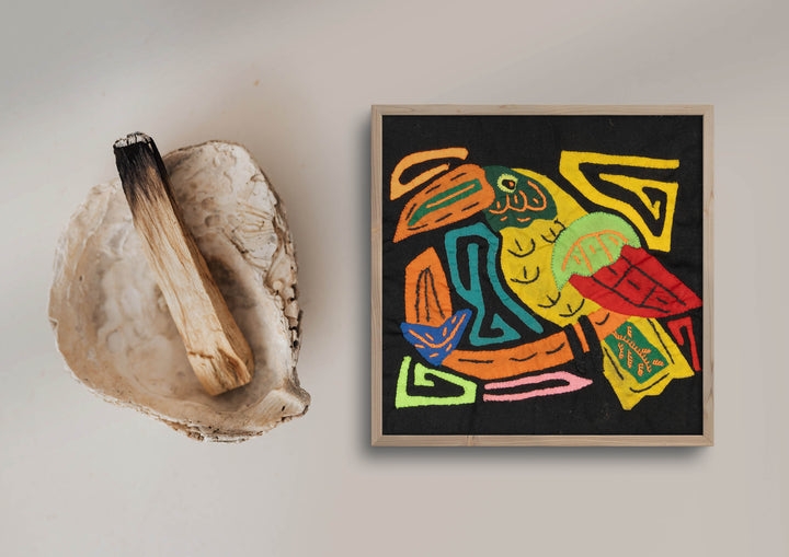 Multicolor Yellow Red And Brown Bird Molita