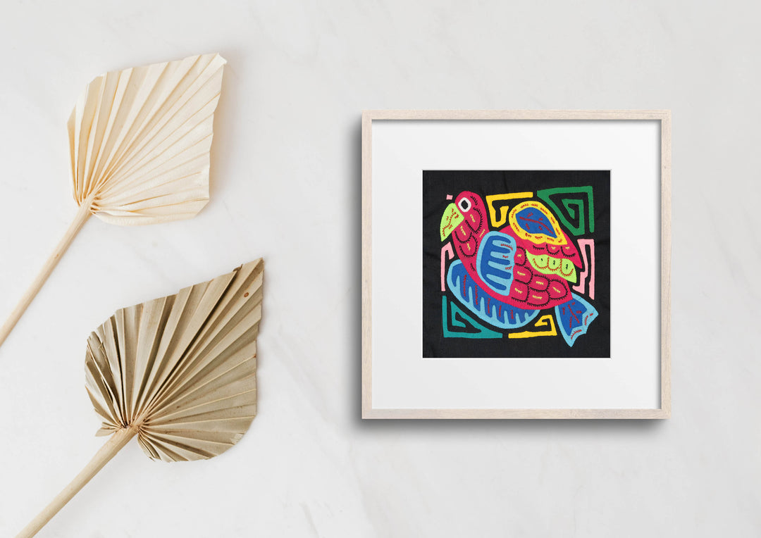 Multicolor Blue And Red Bird Molita