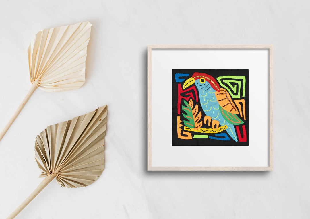 Multicolor Orange Red And Blue Bird Molita