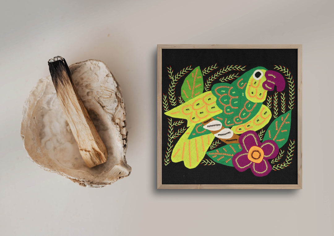 Multi-Color Parrot Bird Green And Purple Molita