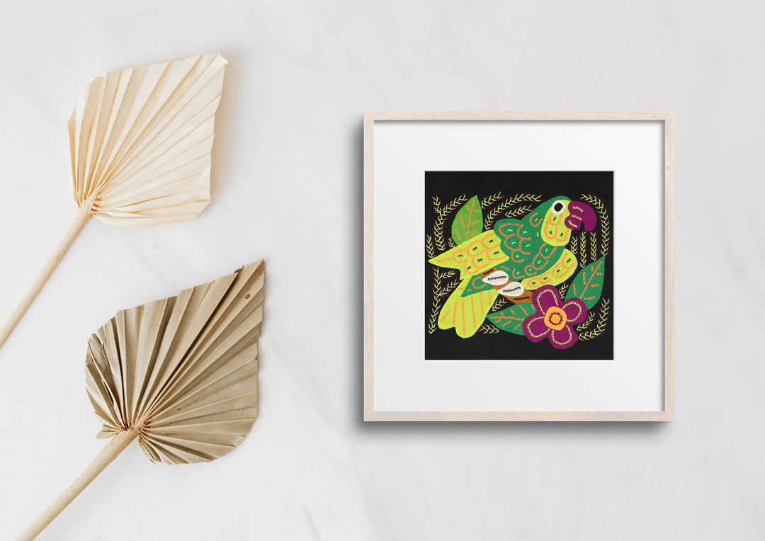 Multi-Color Parrot Bird Green And Purple Molita