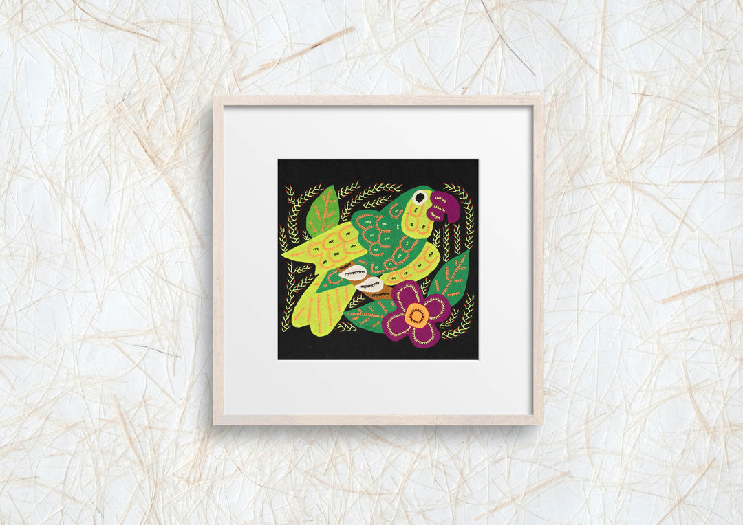 Multi-Color Parrot Bird Green And Purple Molita