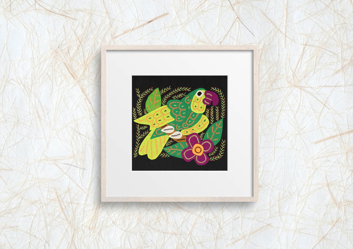 Multi-Color Parrot Bird Green And Purple Molita