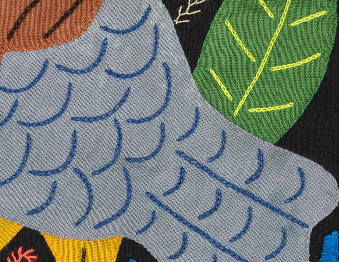 Multicolor Bird Gray And Green Molita