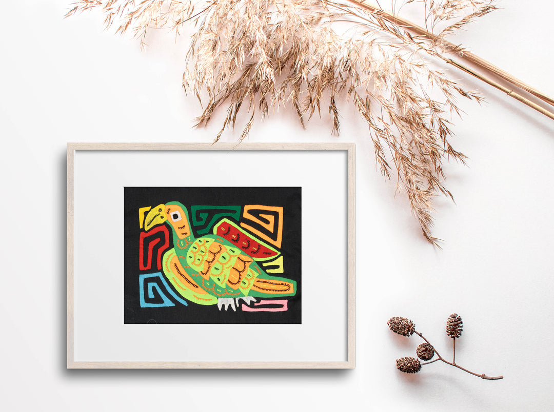 Multicolor Orange Red And Green Bird Molita