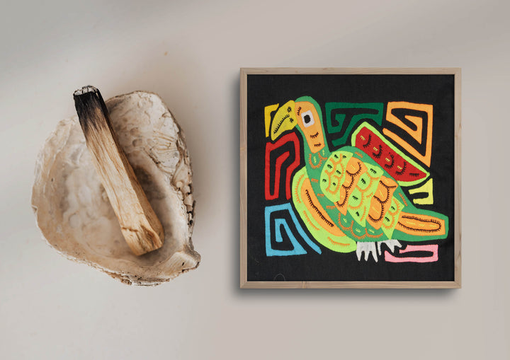 Multicolor Orange Red And Green Bird Molita