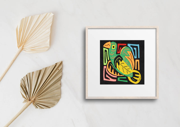 Multicolor Green Orange And Yellow Bird Molita