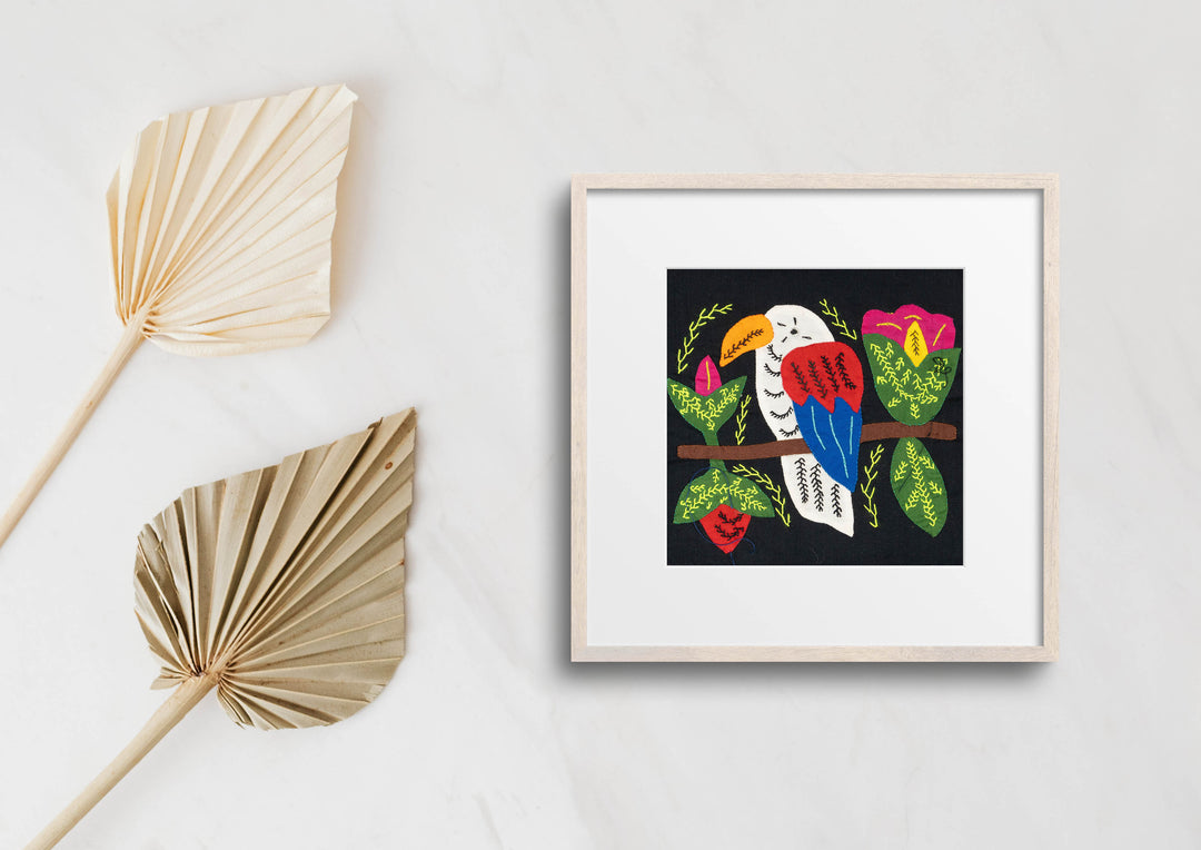 Multicolor White Red And Blue Bird Molita