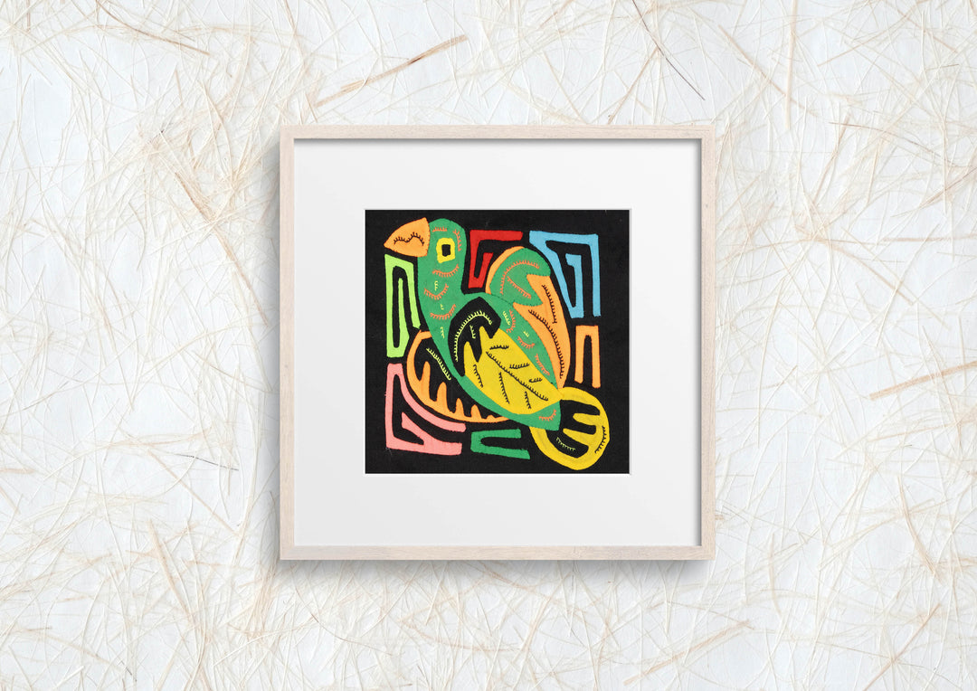 Multicolor Green Orange And Yellow Bird Molita