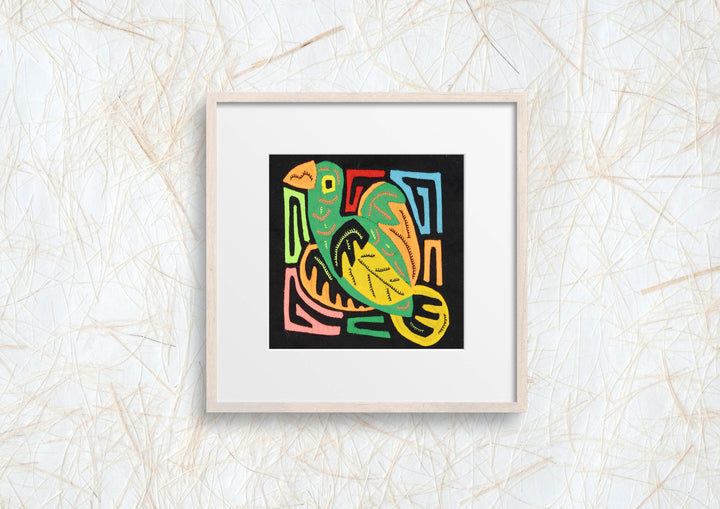 Multicolor Green Orange And Yellow Bird Molita