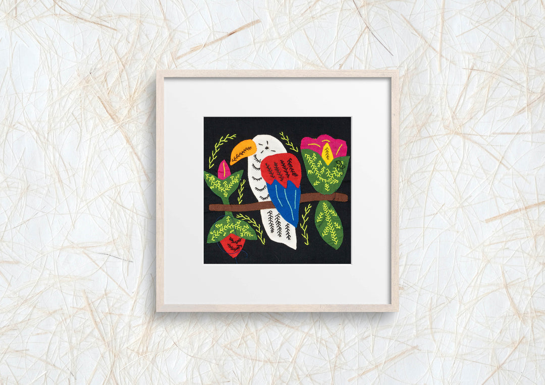 Multicolor White Red And Blue Bird Molita