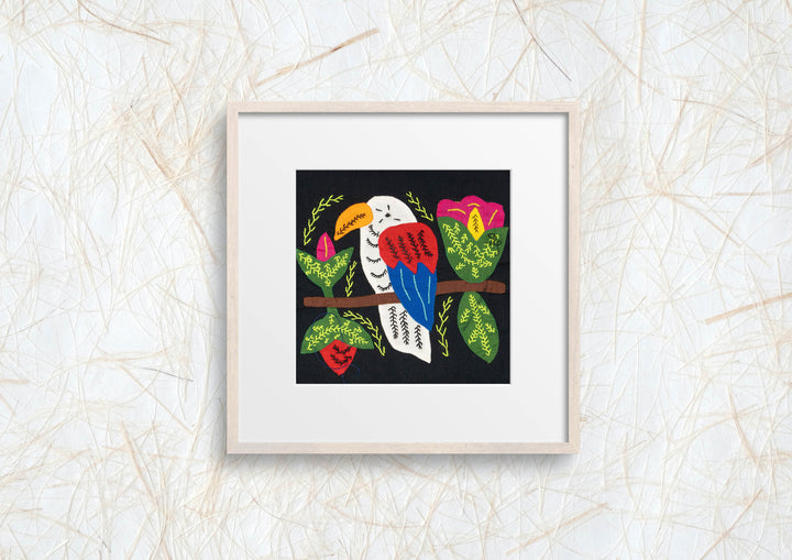 Multicolor White Red And Blue Bird Molita