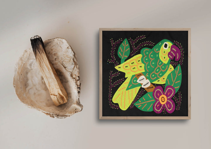 Multi-Color Parrot Bird Green And Purple Molita