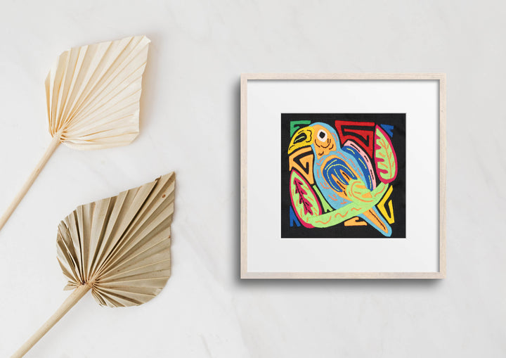 Multicolor Orange Red And Blue Bird Molita