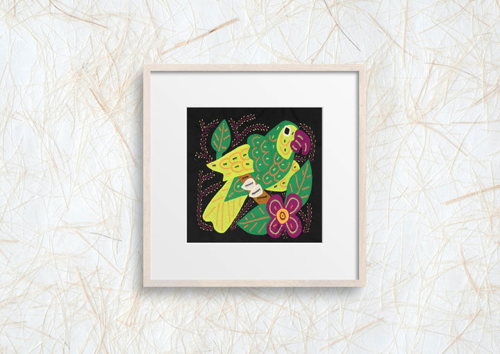 Multi-Color Parrot Bird Green And Purple Molita