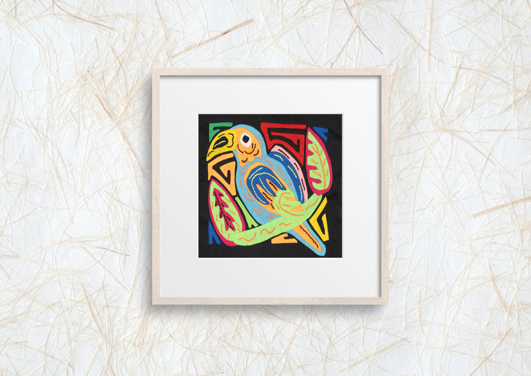 Multicolor Orange Red And Blue Bird Molita