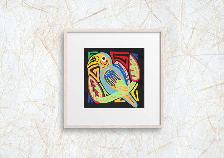 Multicolor Orange Red And Blue Bird Molita