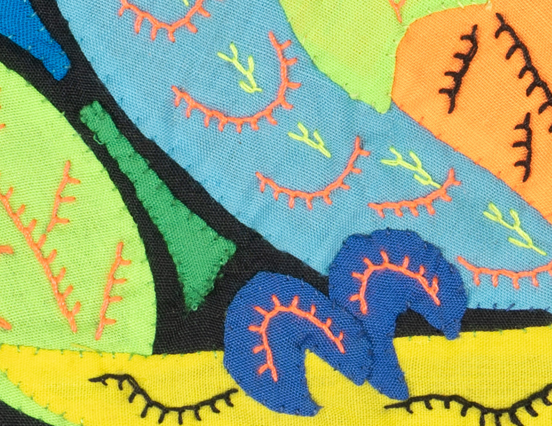 Multicolor Blue And Orange Bird Molita