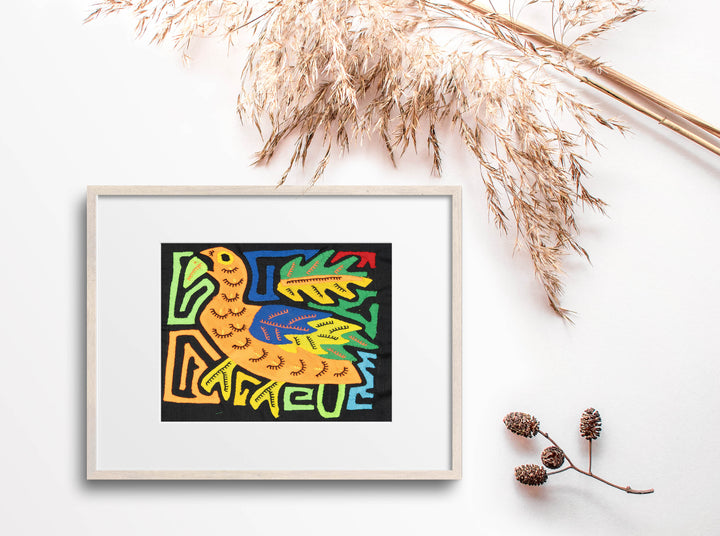 Multicolor Blue Orange And Yellow Bird Molita