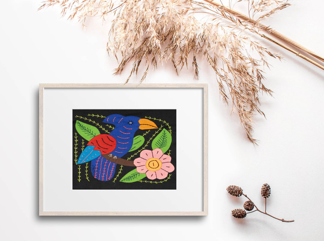 Multicolor Blue And Green Bird Molita