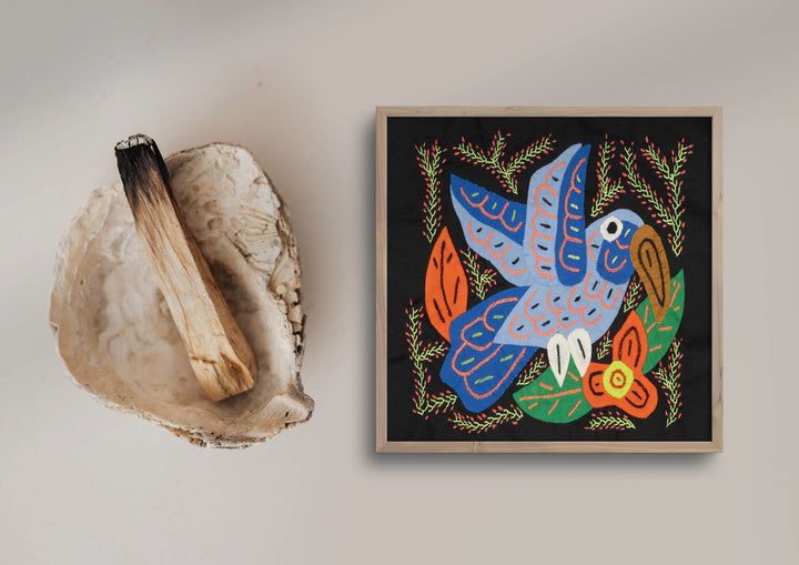 Multicolor Parrot Bird Orange And Blue Molita