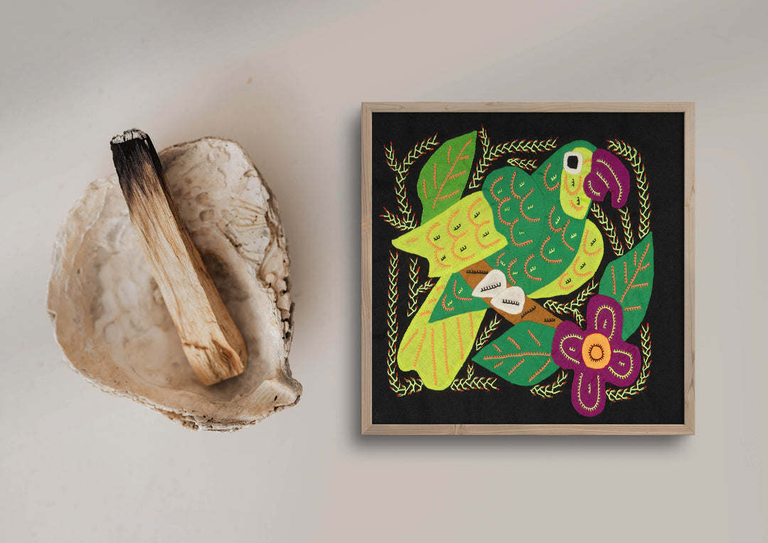 Multi-Color Parrot Bird Green And Purple Molita