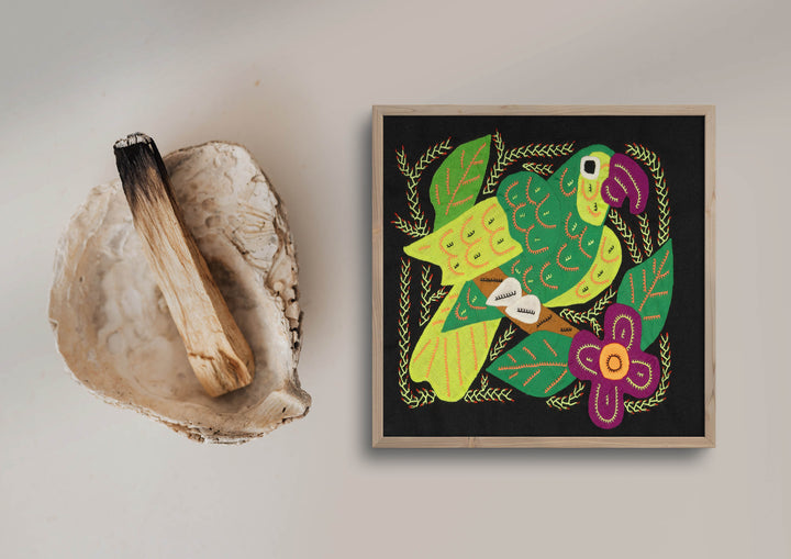 Multi-Color Parrot Bird Green And Purple Molita