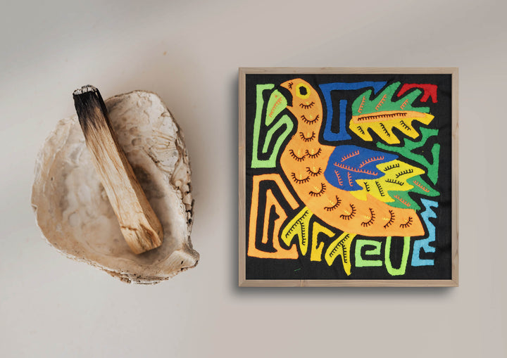 Multicolor Blue Orange And Yellow Bird Molita